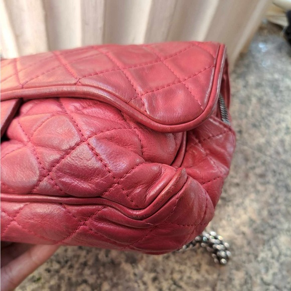 CHANEL Red Quilted Leather Easy Flap Bag - Picture 6 of 15
